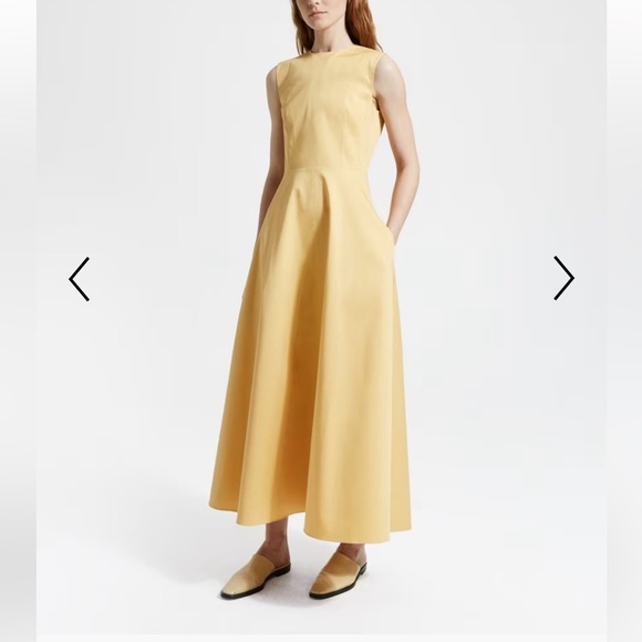 Theory Dresses & Skirts - Theory Classic Chino Volume Dart Yellow Dress